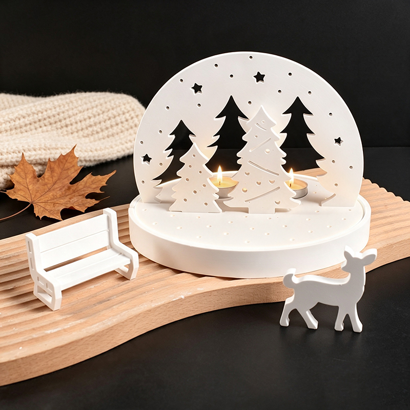 Candle Making Supplies Online - Christmas Elk Tealight Candle Holder Silicone