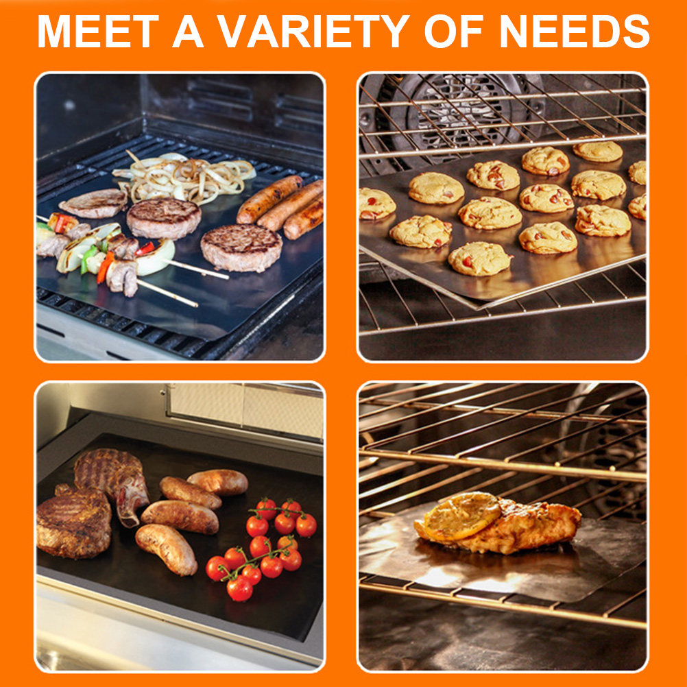 Heat Resistant Mat - 3Pcs Grill Mat Non-Stick Food Grade