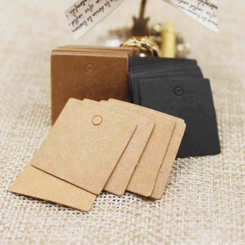 100pcs 2.5*2.5cm Small Size sq - đánh giá và giá Kraft Hang Tag