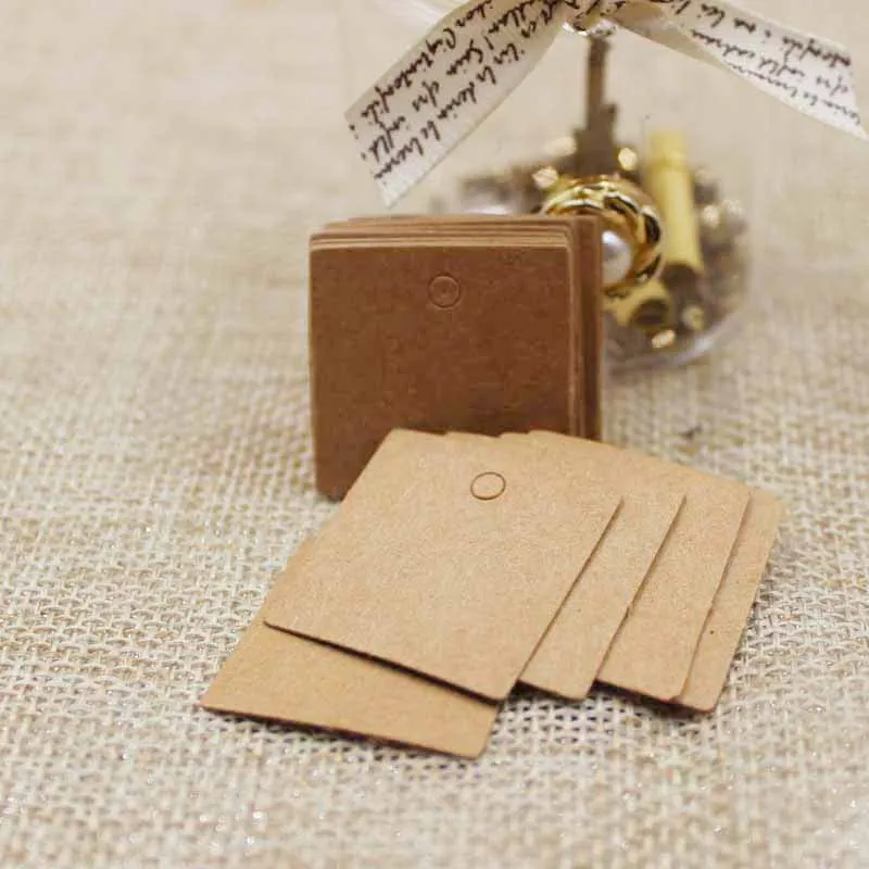 100pcs 2.5*2.5cm Small Size sq - đánh giá và giá Kraft Hang Tag