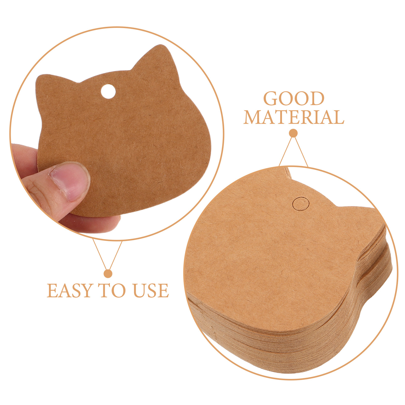 200Pcs Cat Shaped Kraft Paper  - đánh giá và giá Kraft Hang Tag