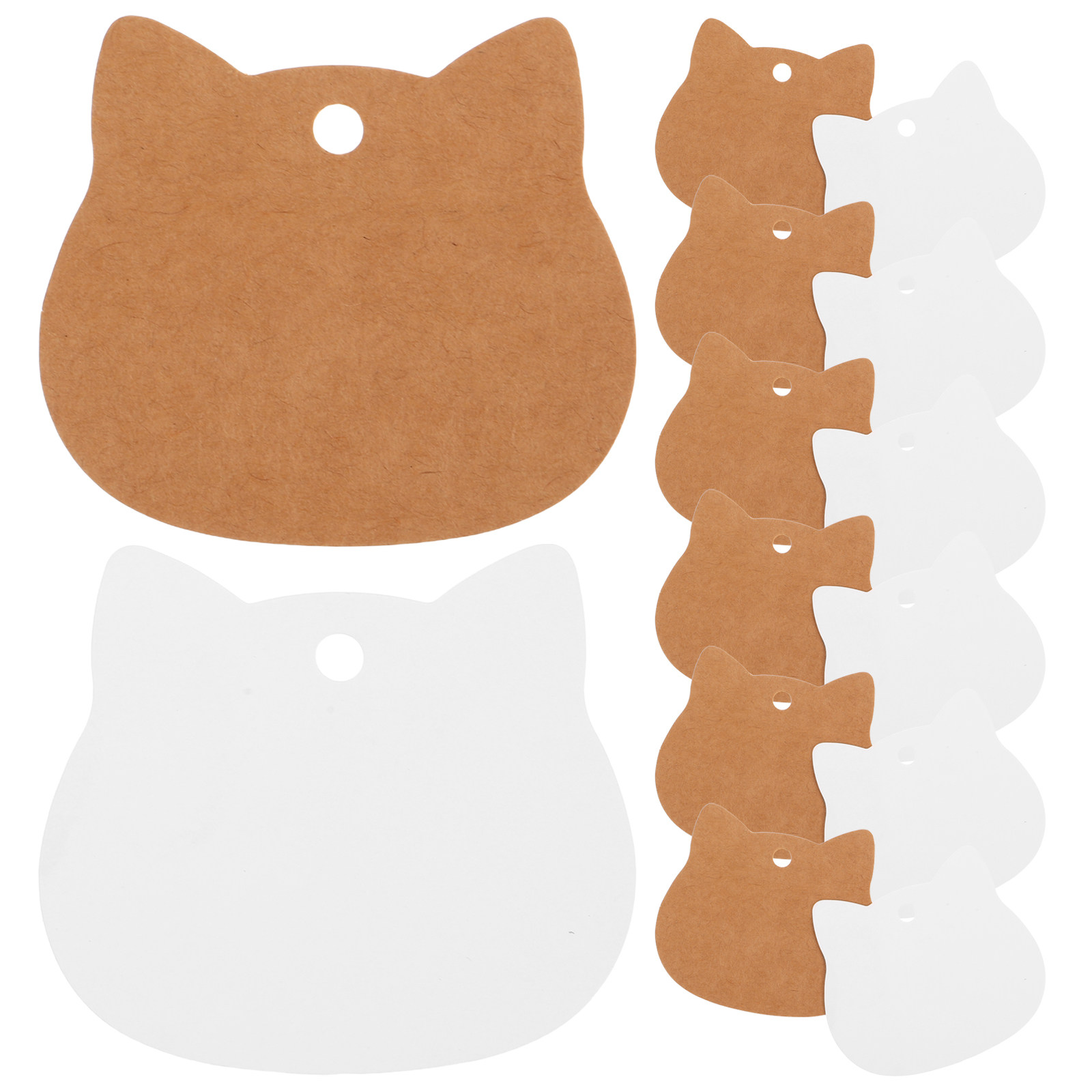 200Pcs Cat Shaped Kraft Paper  - đánh giá và giá Kraft Hang Tag