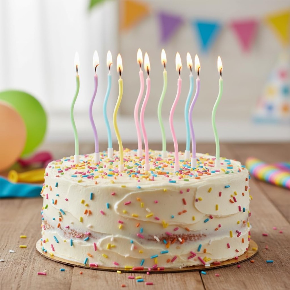 Rainbow Spiral Birthday Cake C - đánh giá và giá Supplies Of Candle