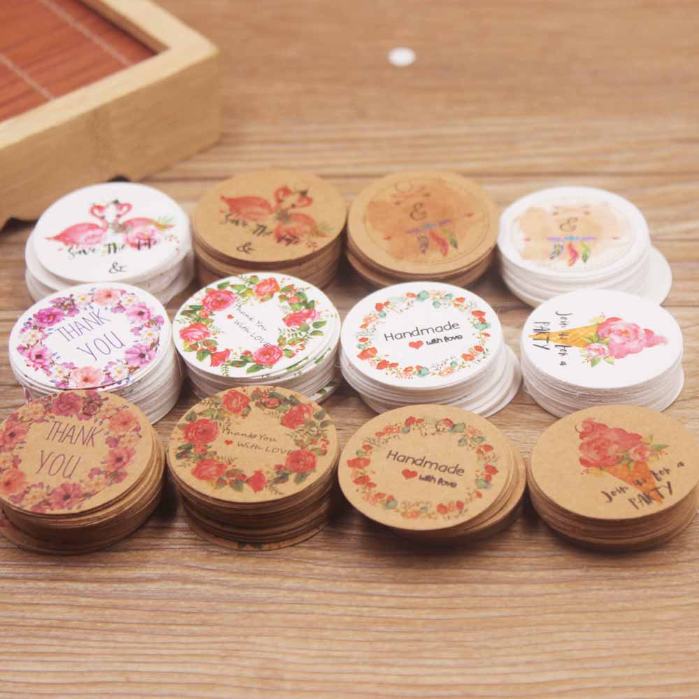100pcs white /kraft paper gift - đánh giá và giá Kraft Hang Tag
