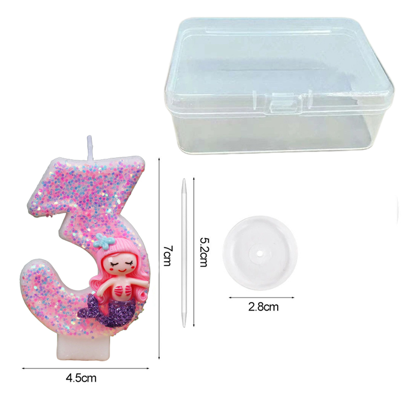 Creative Pink Mermaid 0-9 Digi - đánh giá và giá Supplies Of Candle