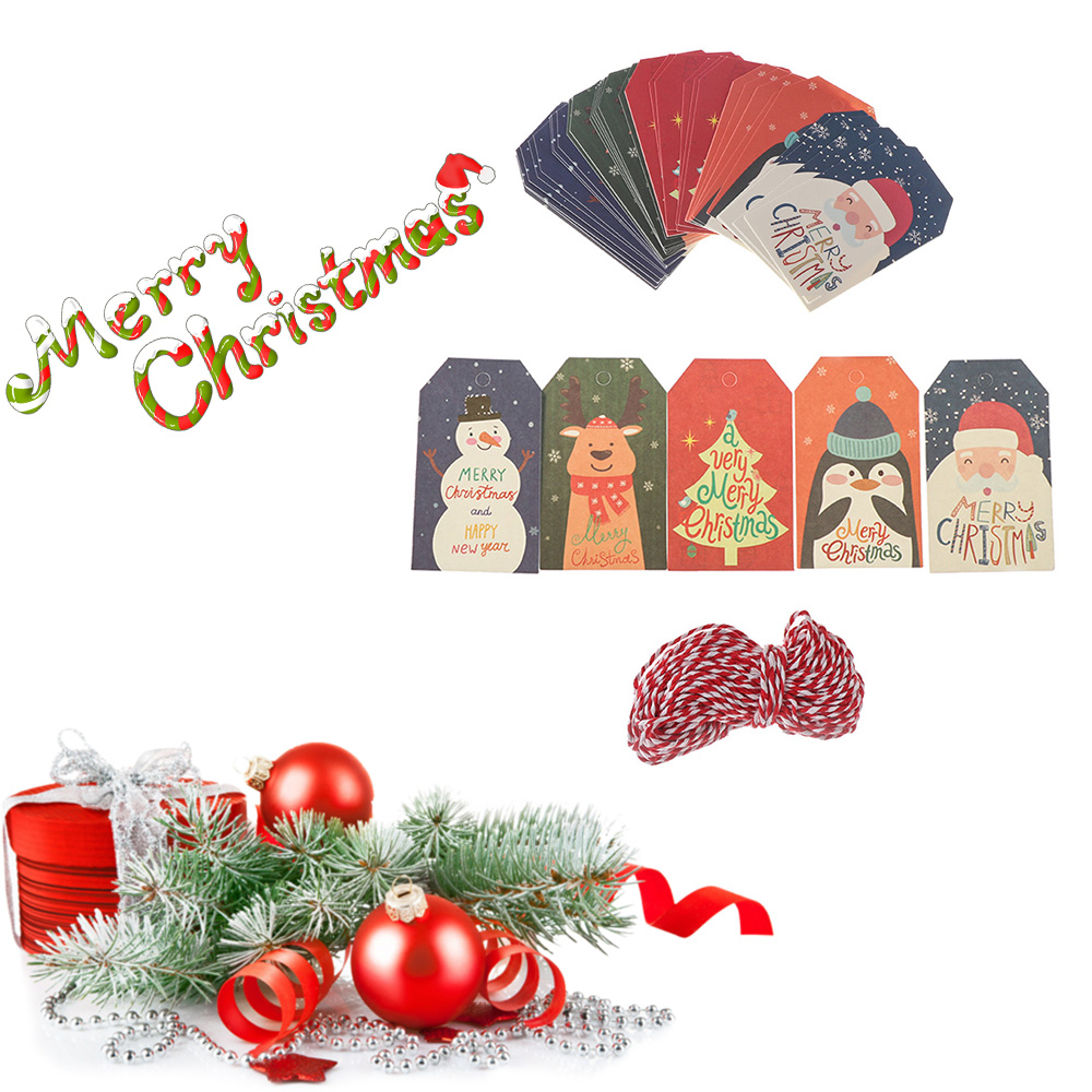 50/100PCS Christmas Hang Paper - đánh giá và giá Kraft Hang Tag