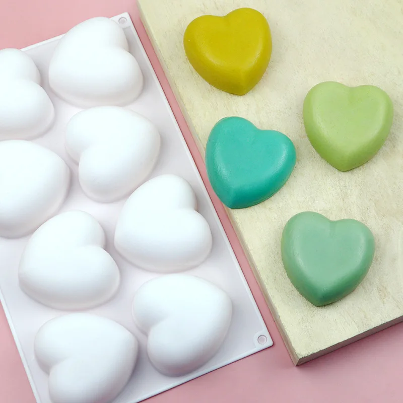 Love Heart Silicone Soap Mold  - đánh giá và giá Candle Making Supplies Online