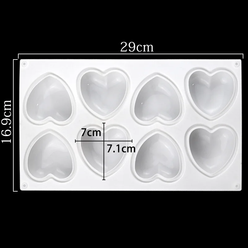 Love Heart Silicone Soap Mold  - đánh giá và giá Candle Making Supplies Online