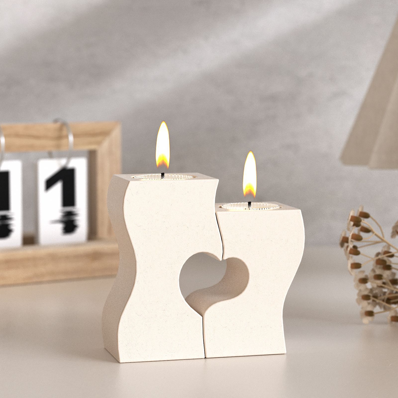 S Heart Candlestick Silicone M - đánh giá và giá Candle Making Supplies Online