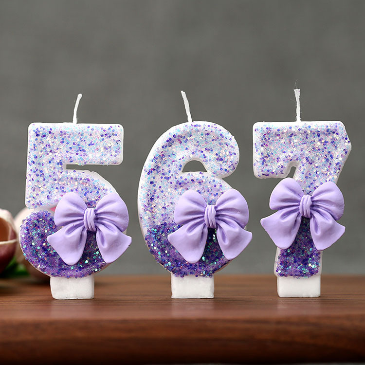 Creative Glitter Gradual Purpl - đánh giá và giá Supplies Of Candle