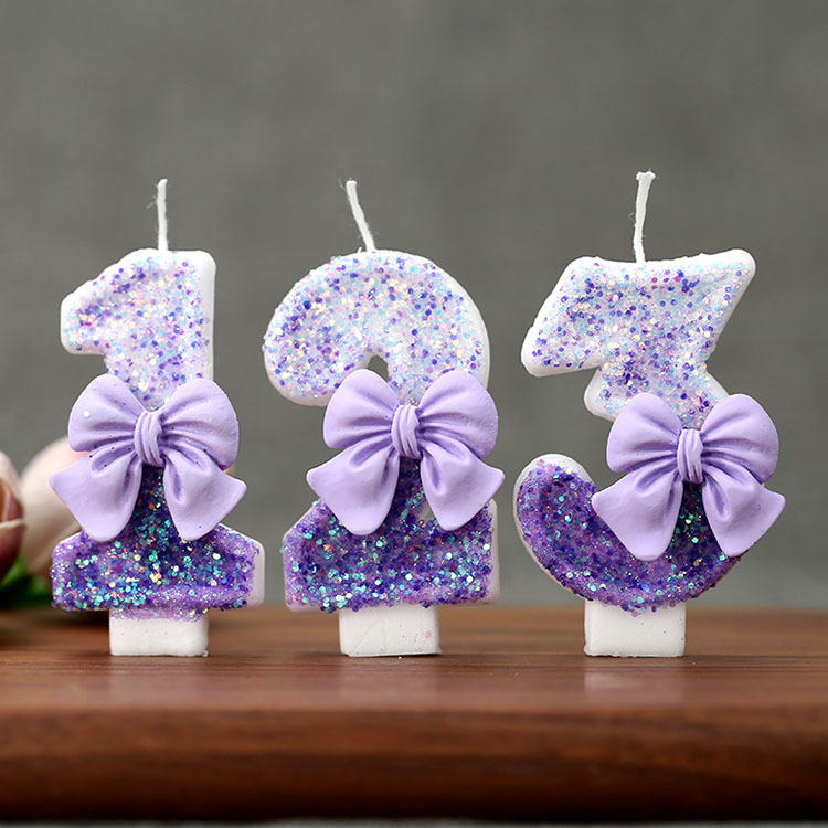 Creative Glitter Gradual Purpl - đánh giá và giá Supplies Of Candle