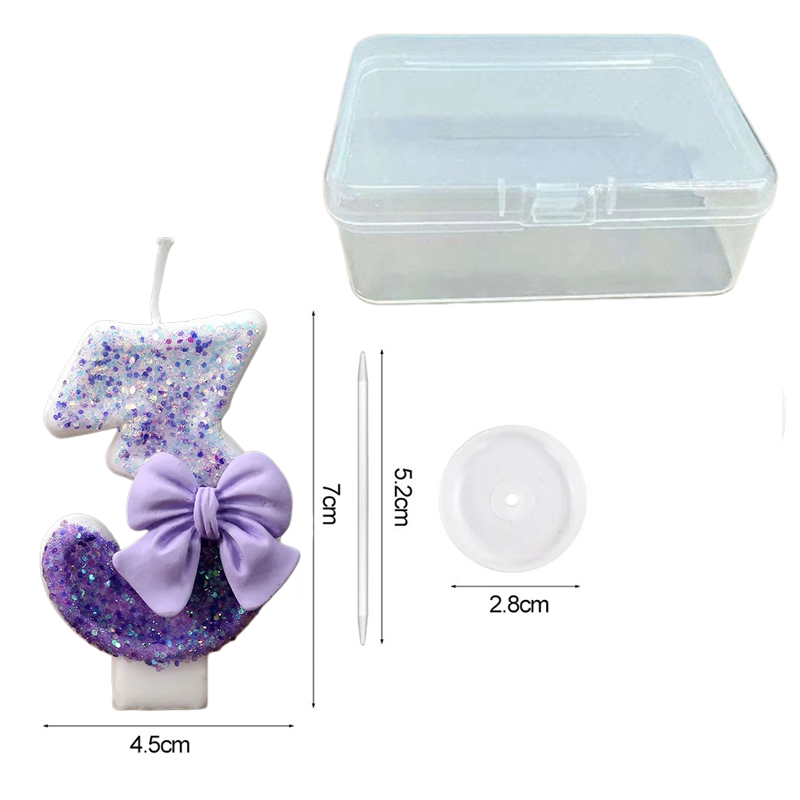 Creative Glitter Gradual Purpl - đánh giá và giá Supplies Of Candle