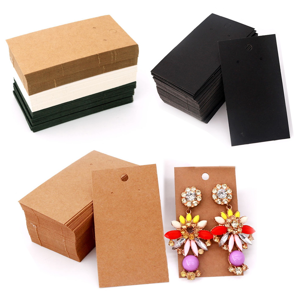 50pcs Earring Display Card 5x9 - đánh giá và giá Kraft Hang Tag