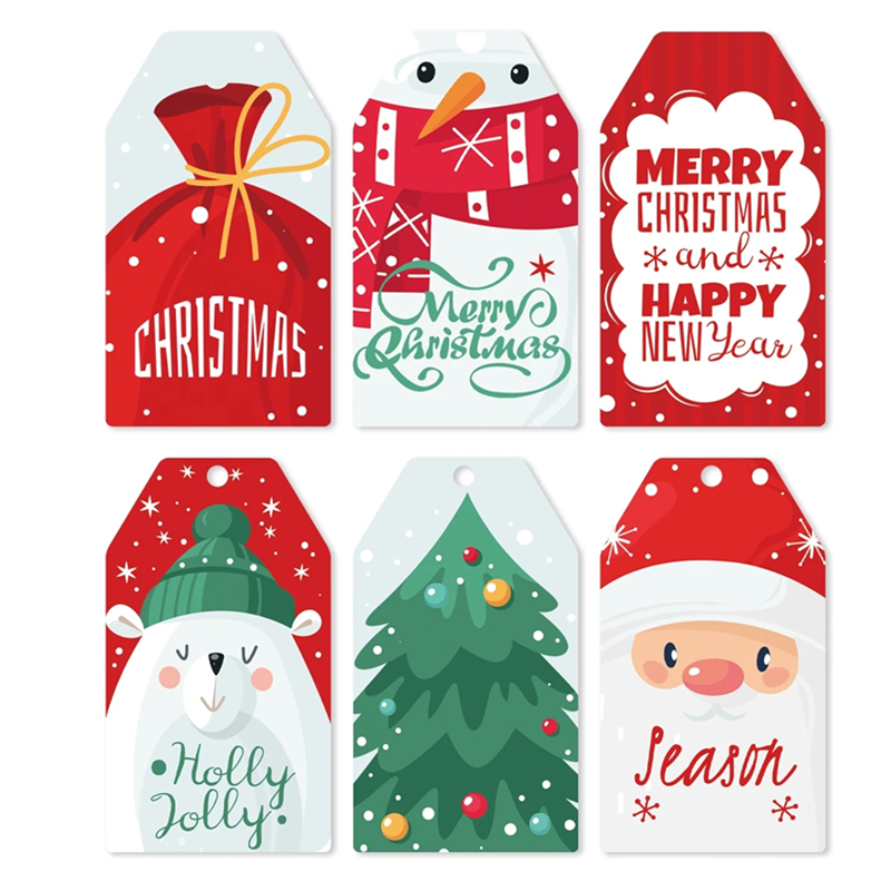 50pcs Christmas Paper Gift Tag - đánh giá và giá Kraft Hang Tag