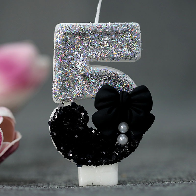 Midnight Bow & Pearl 0-9 Numbe - đánh giá và giá Supplies Of Candle