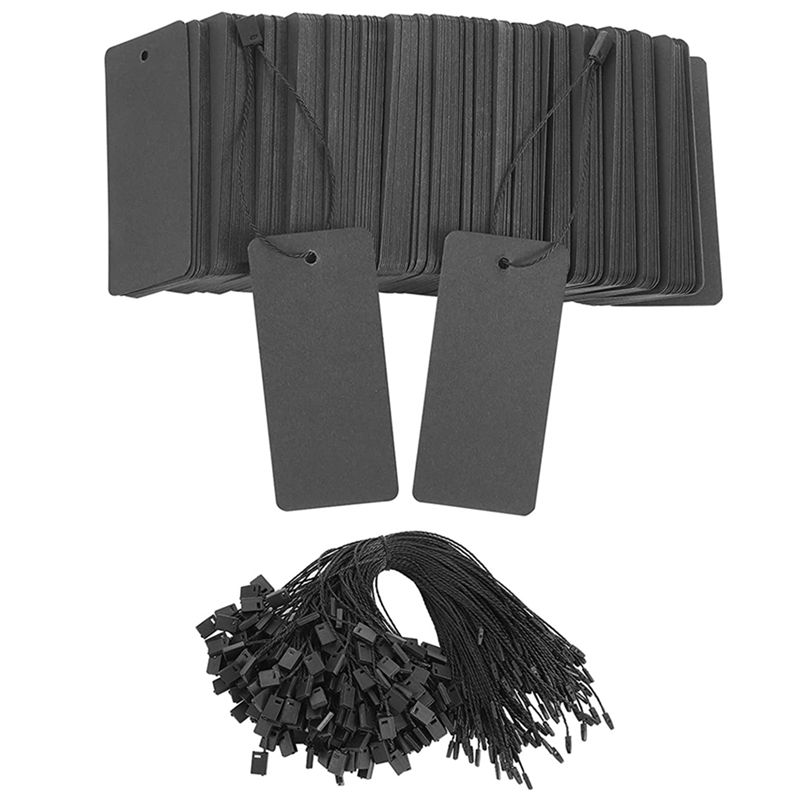 400 Set Black Price Tags With  - đánh giá và giá Kraft Hang Tag